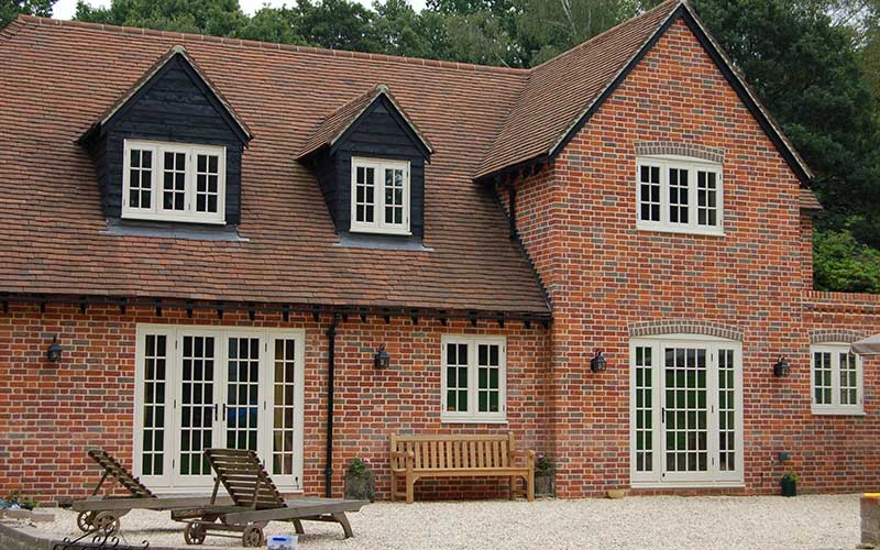 A house with timber windows installed