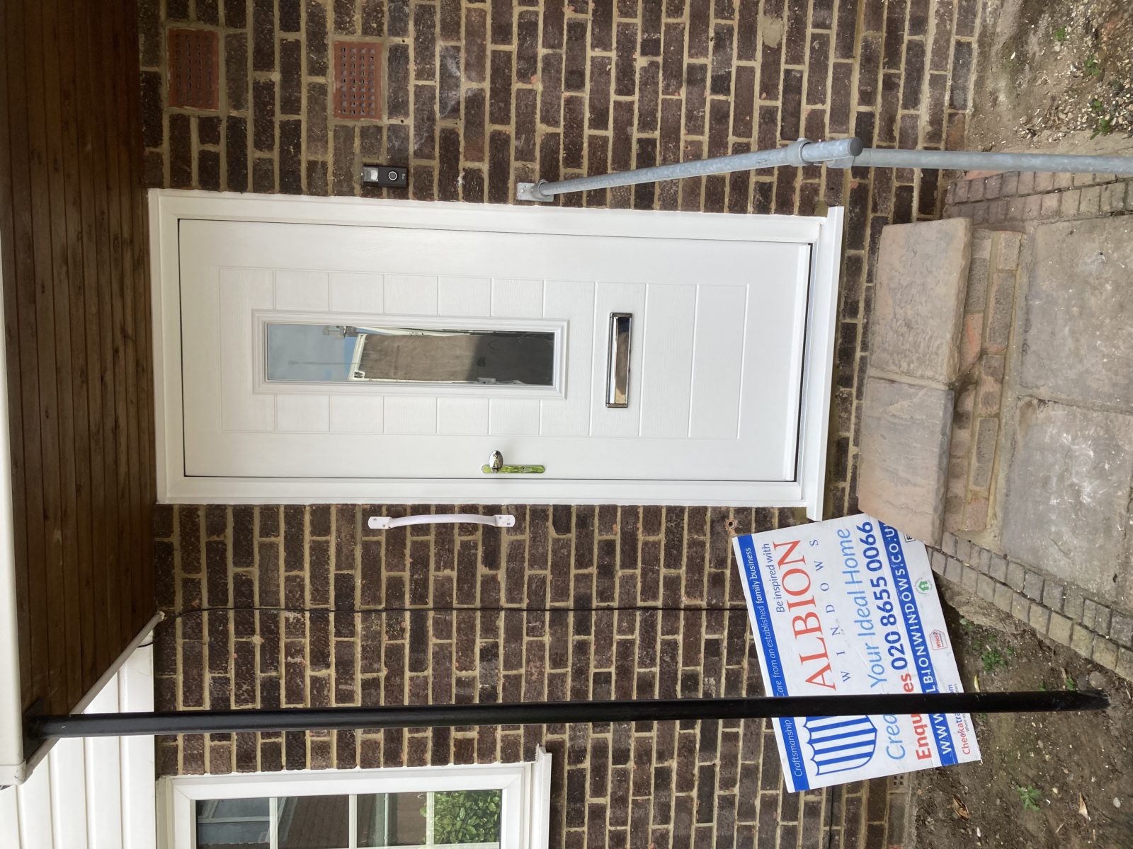 White Coombe Design Endurance Composite Door Installed In Bromley