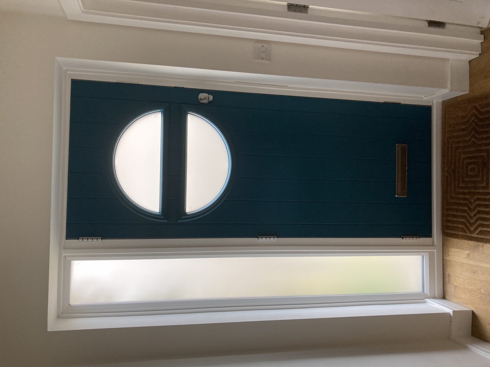 Peacock Blue Pisa Design Solidor Composite Door Fitted In Bromley