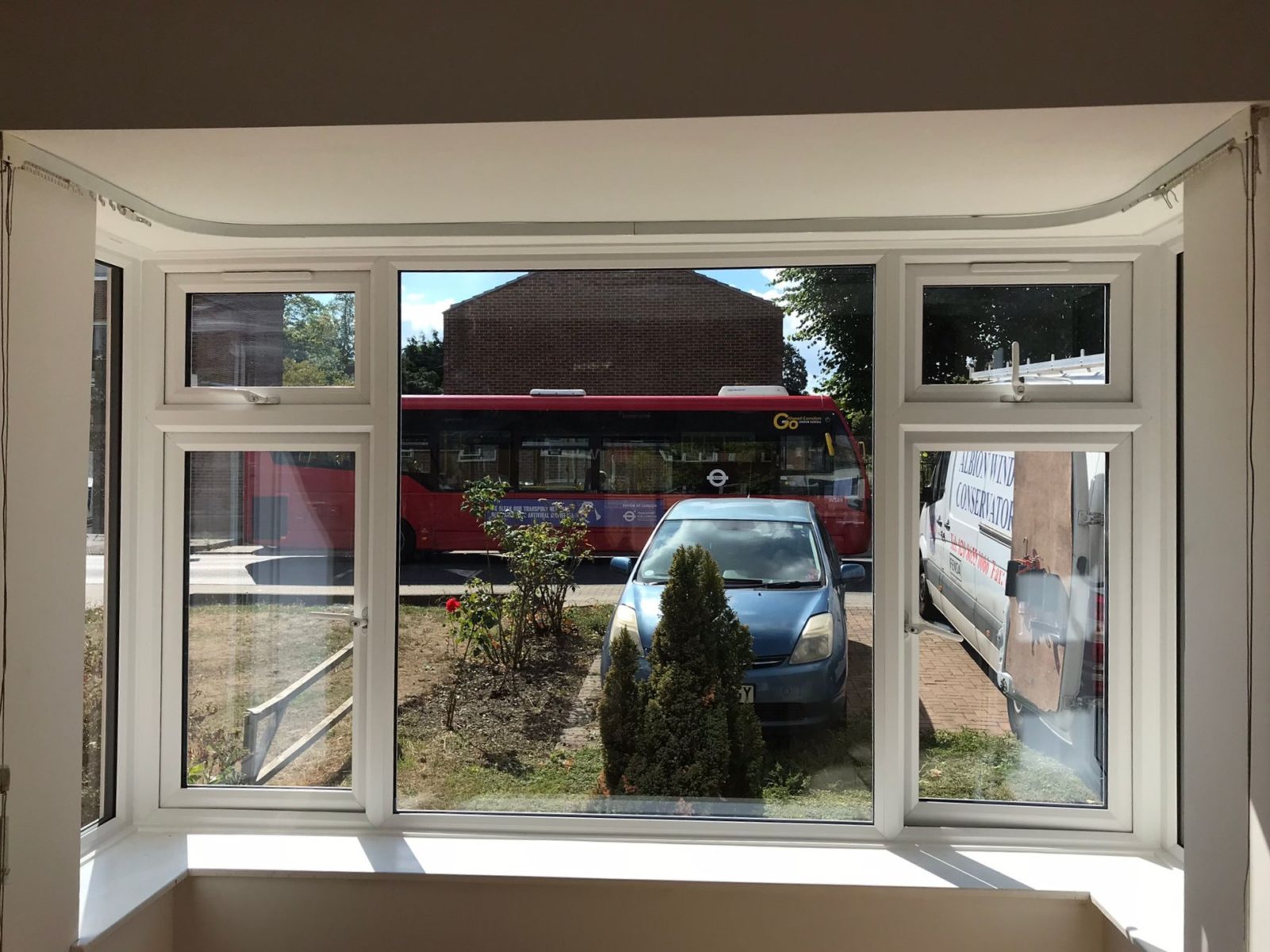 White Upvc Windows And Composite Front Door And Sidelight